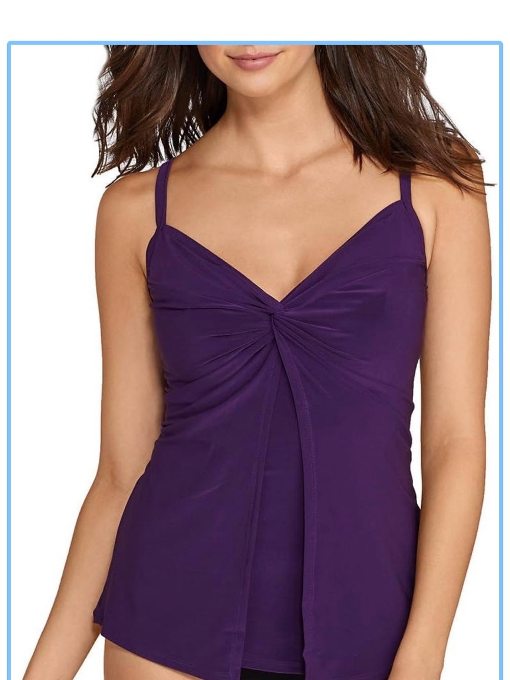 Miraclesuit Love Knot Tankini Top in Plum